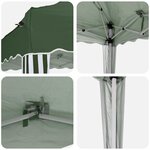 vidaXL Tente de fête pop-up 195 x 195 x 245 cm Vert Tissu Oxford