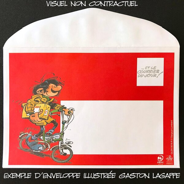 Gaston Lagaffe Carte Double Avec Enveloppe Diplôme Du Super Papy Grand