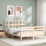 vidaXL Cadre de lit sans matelas 120x200 cm bois massif