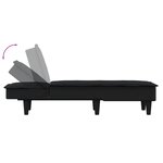 vidaXL Chaise longue noir tissu