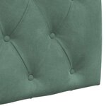 vidaXL Tête de lit suspendue Avec lumière LED Vert Mer Velours