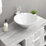 vidaXL Lavabos 2 Pièces blanc 42x42x14 cm céramique