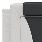 vidaXL Cadre de lit sans matelas blanc et noir 180x200 cm similicuir
