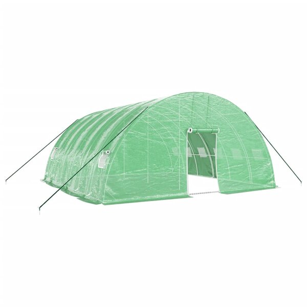 vidaXL Serre avec cadre en acier vert 36 m² 6x6x2 85 m