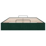 vidaXL Cadre de lit ottoman sans matelas vert foncé 140x200 cm velours