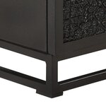 Vidaxl table de chevet noir 40x30x50 cm bois d'acacia et de manguier