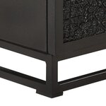 vidaXL Table de chevet Noir 40x30x50 cm Bois d'acacia et de manguier