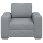 vidaXL Chaise de salon gris clair - 59 cm en tissu