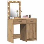 vidaXL Table de Toilette avec tiroir 2 Pièces Marron 50 x 41 x 135 cm