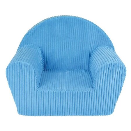 Fun House fauteuil club cotele bleu en mousse pour enfant