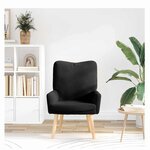 vidaXL fauteuil Noir 63 x 67 x 94 cm Tissu Sherpa