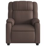 vidaXL Fauteuil inclinable électrique Marron Similicuir