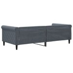 vidaXL Lit de repos sans matelas gris foncé 90x200 cm velours