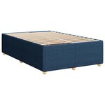 vidaXL Sommier à lattes de lit avec matelas bleu 120x190 cm tissu