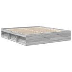 vidaXL Cadre de lit sans matelas sonoma gris 180x200 cm