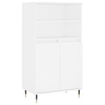vidaXL Buffet haut Blanc 60x36x110 cm Bois d'ingénierie