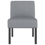 vidaXL Fauteuil sans accoudoirs gris clair tissu