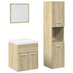 vidaXL Ensemble de meubles de salle de bain 4 Pièces chêne sonoma