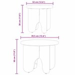 vidaXL Table basse 2 Pièces Naturel 39 5 x 39 5 x 30 cm