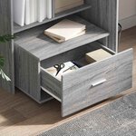 vidaXL Bureau Sonoma gris 131 5 x 50 x 106 5 cm Bois d'ingénierie