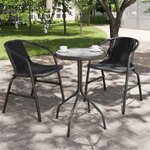 vidaXL Table de jardin Ø50x71 cm Acier Anthracite