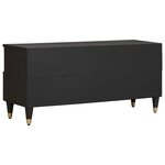 vidaXL Meuble TV Noir 100 x 33 x 46 cm Bois de mangue massif