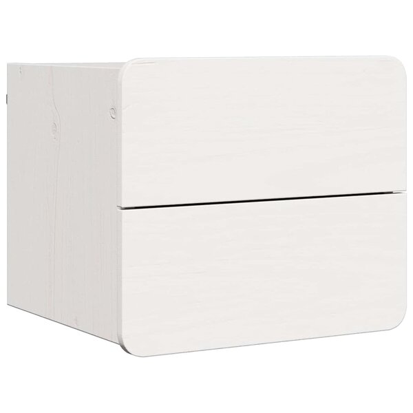 vidaXL Table de chevet Blanc 39 x 34 x 33 cm Bois massif en pin