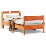 vidaXL Cadre de lit sans matelas cire marron 100x200cm bois pin massif