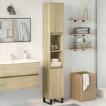 vidaXL Armoire salle de bain chêne sonoma 30x30x190 cm