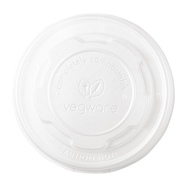 Couvercle plat compostable 230 ml - lot de 1000 - vegware -  - cpla