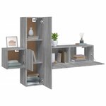 vidaXL Ensemble de meubles TV 3 Pièces Sonoma gris Bois d'ingénierie