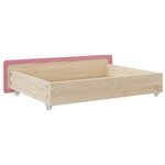 vidaXL Tiroirs de lit 2 Pièces rose bois d'ingénierie et velours