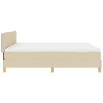 vidaXL Lit à ressorts avec matelas Crème 180 x 200 cm tissu