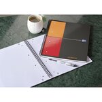 NOTEBOOK A4+ spiralé 160 pages petits carreaux gris OXFORD