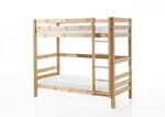 PINO  Lit Superposé Pin Massif Bois Nature + Lit gigogne
