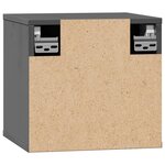 vidaXL Armoires murales 2 Pièces Gris 31 5x30x30 cm Bois de pin massif