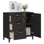 vidaXL Buffet VIKEN noir 80x40x80 cm bois d'ingénierie