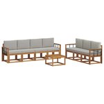 vidaXL Ensemble de canapés d'extérieur 8 pc Gris Naturel et Clair