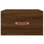 vidaXL Tables de chevet murales 2 Pièces chêne marron 35x35x20 cm