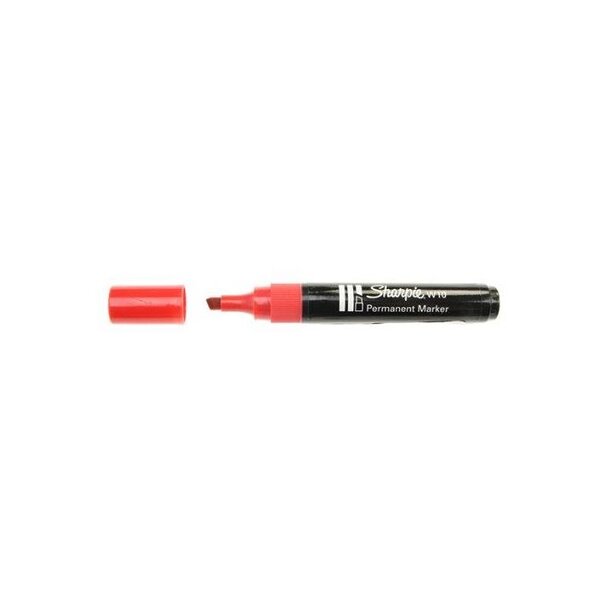 marqueur permanent W10  pointe biseautée  rouge SHARPIE