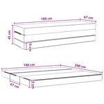 vidaXL Canapé-lit pliable 180 x 67 x 45 cm Bleu