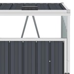 Vidaxl abri de poubelle triple anthracite 213x81x121 cm acier