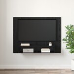 vidaXL Meuble TV mural Chêne Noir 120 x 23 5 x 90 cm Bois d'ingénierie