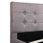 vidaXL Cadre de lit à stockage hydraulique Taupe Tissu 160x200 cm