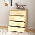 vidaXL Armoire d'appoint 60x36x84 cm Bois de pin massif