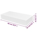 vidaXL Étagère murale avec 1 tiroir MDF Blanc Rangement de livres/DVD
