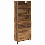 vidaXL Haut Armoire Bois Ancien 69 5 x 34 x 180 cm Bois d'ingénierie