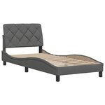 vidaXL Cadre de lit sans matelas gris foncé 80x200 cm tissu