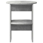 vidaXL Meuble d'appoint Gris Béton Ø40 x 50 cm Bois d’ingénierie