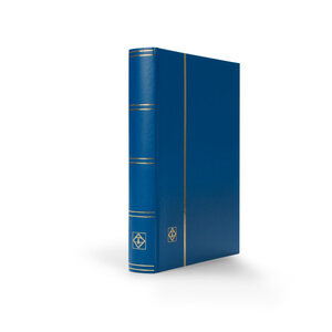 Classeur à bandes pour timbres 64 pages blanches. Couleur - Bleu